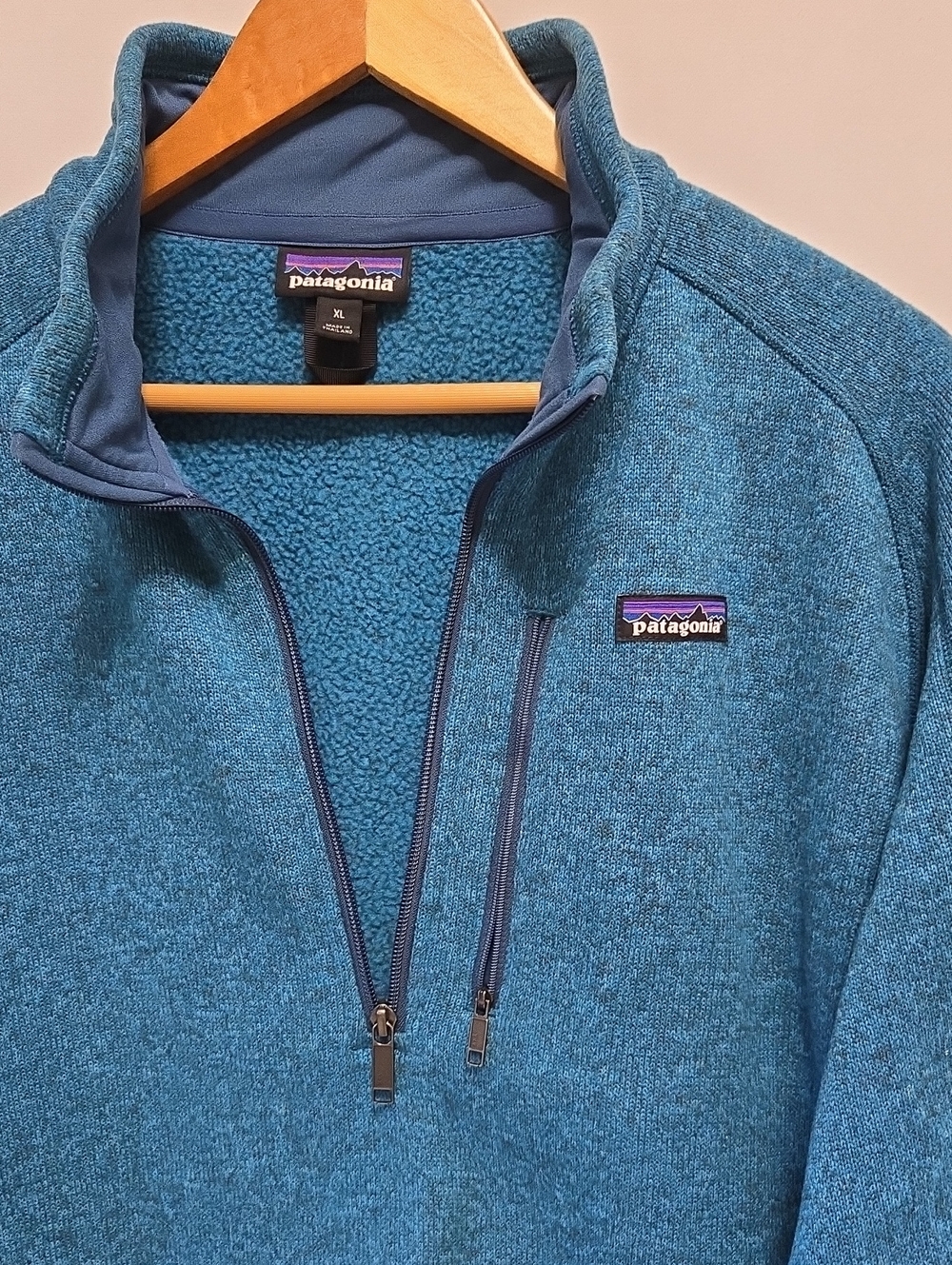 Patagonia Better Sweater Quarter Zip Men's XL Blue - Picture 5 of 14